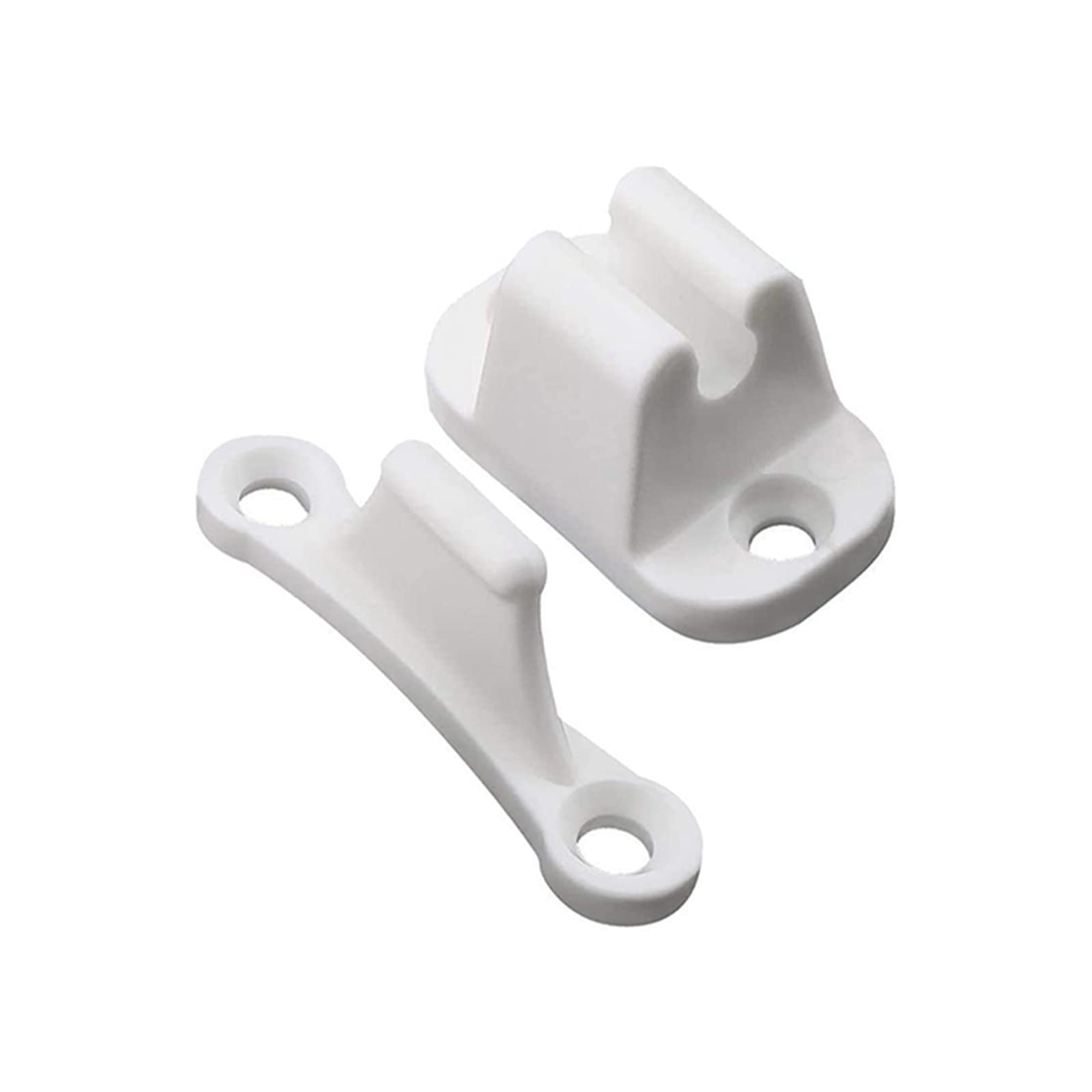 HOTMNTY Door Stopper Door Holder Clip Kit, T-Shaped Door Stop Retaining Clip, Door Catch for Caravans and Motorhomes, White, 1 Set