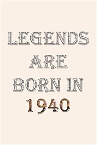 Amazon Com Legends Are Born In 1940 Notebook Lined Notebook Journal Gift 120 Pages 6x9 Soft Cover Matte Finish Pearl White Color Cover 9781678384050 Publishing Journal Legend Books