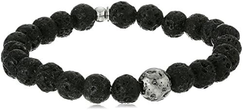 Tateossian Asteroid Ruthenium Plted Silver Matt Lapis Beads Blue Bracelet