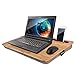 Home Office Lap Desk-wishacc Portable Bamboo Laptop Lap Desk Accessories (Fits up to 17.3″ Laptop)thumb 1