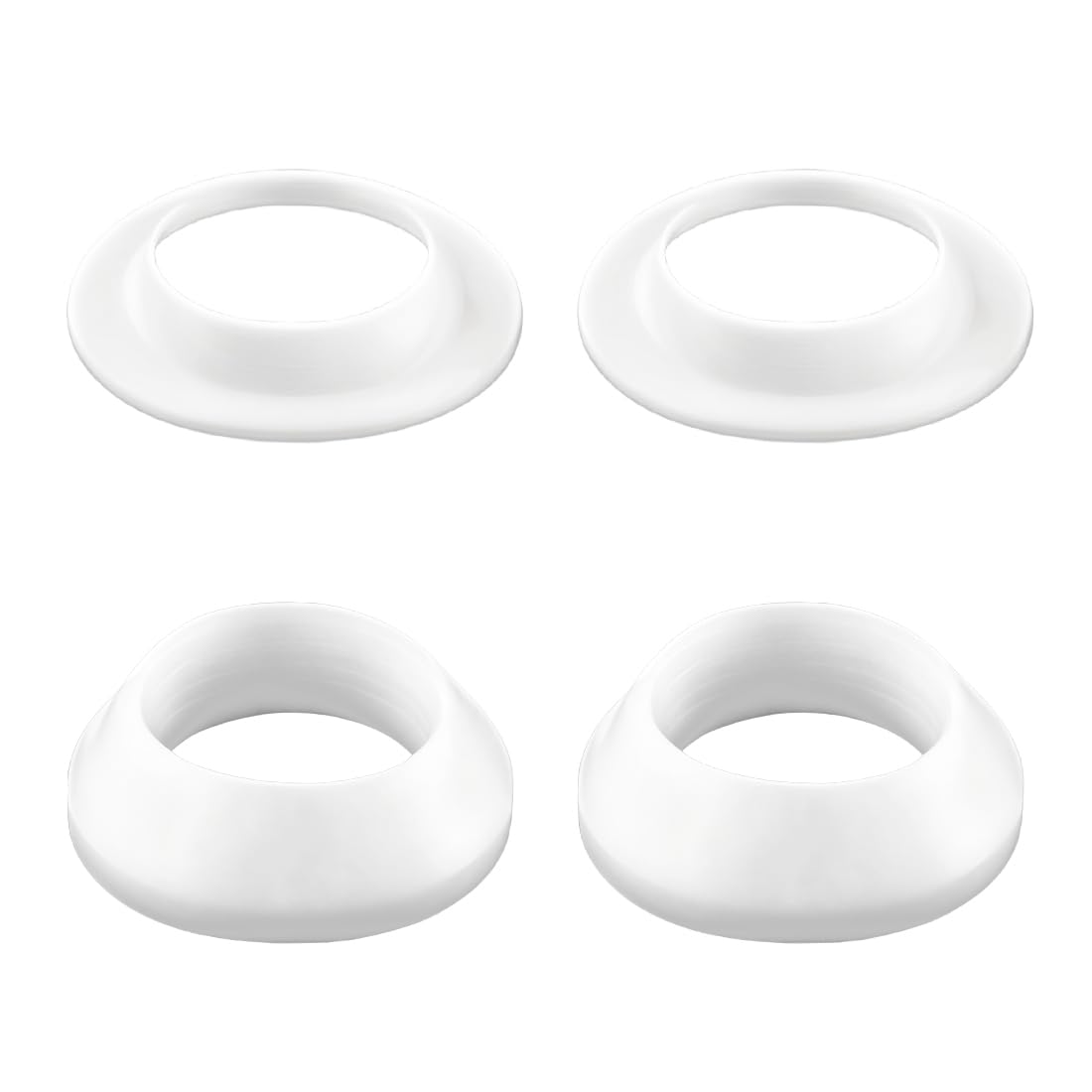 Photo 1 of Hengengood Drainage Seal,Universal Basin Drain Gasket Replacement Parts,Thickened Silicone Sealing Ring for Bathroom Sink Drain Stopper?Includes Top and Bottom Washers Seals (White-2 Sets)