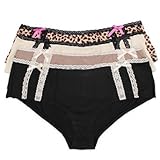 Youmita Bamboo Yarn 4 Pack Plus Size Panties 3 Styles to Choose From (2X, Bikini)