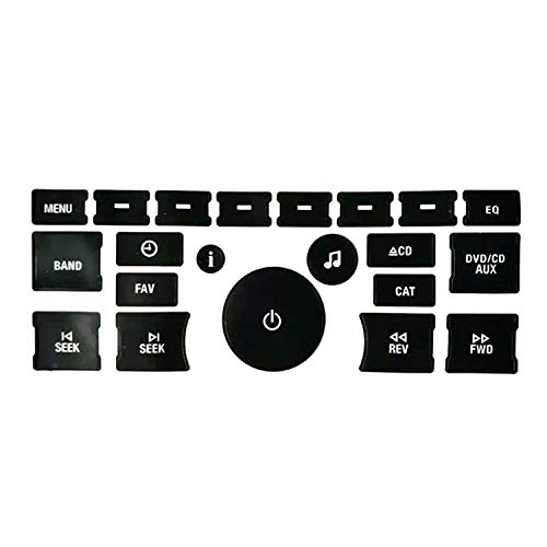 SunTrade 2PCS Radio Repair Kit Dash Replacement Stickers,for 2007-2013 GM Head Unit Radio Vehicles Decal Stickers