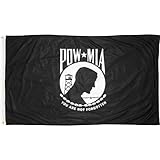 US Flag Store Double Sided Super Knit Polyester Pow Mia Flag, 3 by 5-Feet