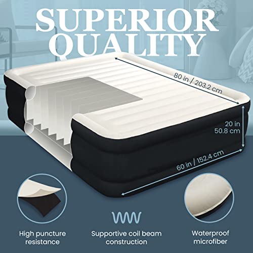 Englander Queen Size Air Mattress w/ Built in Pump Luxury Double High