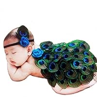 Swovo Baby Girls Outfits Cute Peacock Costume Baby Photography Props with Headband