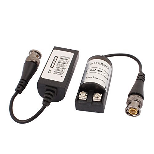 eDealMax Coppia NVL-201C Un canale passivo CAT5 Cavo video Balun Transceiver