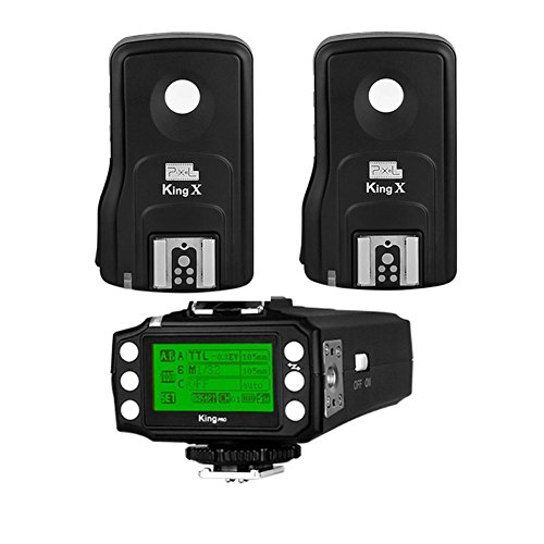 Pixel King Pro Radio Flash Trigger Kit 1 Transmitter 15 Channels with 2