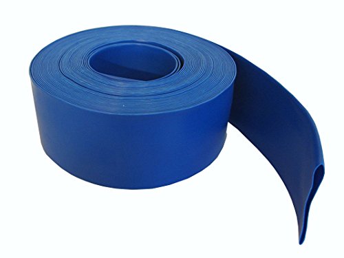 Sunsolar Heavy Duty Backwash Hose - 1.5" Discharge Hose for Swimming Pool Filters - Deluxe Pool Hose for Inground & Above Ground Pools - Durable, Flexible, Strong & Long Lasting - 50 Feet Long, Blue
