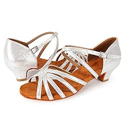 YKXLM Women's Latin Dance Shoes Satin Professional