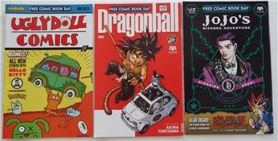 Amazon Com 3 Viz Media Fcbd Ugly Doll Comics Dragonball Jojo S Bizarre Adventure Entertainment Collectibles