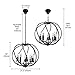 LITFAD Industrial Adjustable Wrought Iron Vintage Retro Pendant Light 22