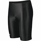 Speedo Men's PowerFLEX Eco Solid Jammer Swimsuit,32,Black