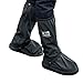 Black Waterproof Rain Boot Shoe Cover with reflector for camping, hiking, travel, rain days, winter, outdoor (L-Black)