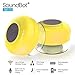 Soundbot SB510 HD Bluetooth, USB, Infrared Shower Speaker, Water Resistant Handsfree Portable Speakerphone with Built-in Mic, 6hrs of Playtime, Control Buttons and Dedicated Suction Cup Yellow
