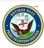 Retired Navy - Pride Tradition Service - United States US Department of The Navy - Window Bumper Locker Sticker