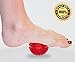 Massage Ball 2 Pack - Spiky Massager Roller Balls - Plantar Fasciitis, Deep Tissue Foot, Back, Shoulder, Legs, Muscle Therapy - Best Porcupine for Acupressure & Myofascial (Single Red)