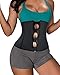 BRABIC Women's Neoprene Zipper & Buckle Underbust Cincher Waist Trainer Corset Sport Workout Body Shaper Tummy Control (S (US 0-4), Black Sauna Waist Trainer)