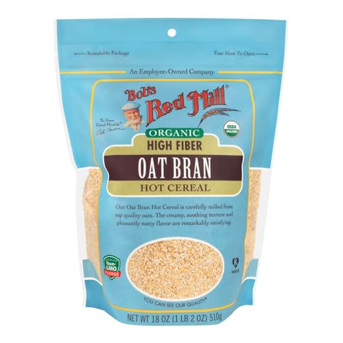 BOB’S RED MILL OAT BRAN HOT CEREAL, ORGANIC, HIGH FIBER 18 OZ.