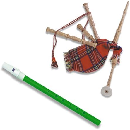 Kids Bagpipe w/Green Magic Flute