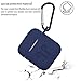 Airpods Accessories Set, OEAGO Airpods Case Protective Silicone Cover and Skin with [Keychain] [Airpods Strap] [Earhooks] [Travel Carrying Box Case] for Apple Airpod Charging Case - Midnight Blue