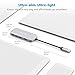 USB Hub, HooToo Ultra Slim 4-Port USB 3.0 Data Hub (5Gbps Transfer Speed, Anodized Alloy, Compact, Lightweight, for Mac and Windows OS) (Silver)