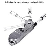 MARNUR Electric Arc Lighter Foldable and USB Rechargeable No Spark & Smell Lighter with Safety Lock and Auto Shut-off for Kitchen Camping and Barbecue