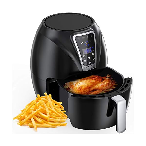 Muzili-Air-Fryer-Digital-Mini-Air-Fryer-6-in-1-Oil-Free-Healthy-Fryer-Family-Size-Capacity-OvenCooker-for-Low-Fat-Cooking-Timer-and-Fully-Adjustable-Temperature-Control-LED-Display Muzili Air Fryer, Digital Mini Air Fryer 6-in-1 Oil Free Healthy Fryer Family-Size Capacity Oven/Cooker for Low Fat Cooking Timer and Fully Adjustable Temperature Control, LED Display