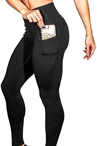 Fitfulvan Yoga Leggings,Women's Solid Workout Leggings Fitness Sports Yoga Athletic Pants