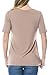 Smallshow 3 Pcs Maternity Nursing T-Shirt Modal Short Sleeve Nursing Tops Brown-Black-Grey,X-Large