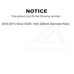 Front Disc Brake Rotors Pair For 2003-2014 Volvo