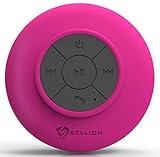 Stalion SS-SHWER-BTPNK Portable Bluetooth 3.0 Waterproof Shower Speaker for iOS, Android and Windows Devices - Fuchsia Pink
