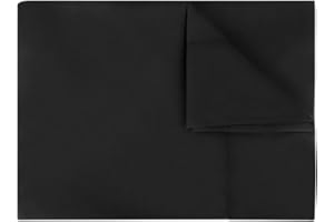 CHEDIN Micrifiber Breathable Flat Bed Sheets, Ultra Soft and Wrinkle Resistant Double Brushed Flat Sheet for Twin, Full, Queen, King - Machine Washable (Black, Twin)