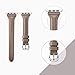 Secbolt Leather Bands Compatible with Apple Watch Band 38mm 40mm 41mm Iwatch SE Series 9 8 7 6 5 4 3 2 1 Slim Replacement Wristband Strap Stainless Steel Buckle, Caramel Chocolate