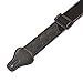 Amazon Basics Adjustable Guitar Strap For Electric/Acoustic Guitar/Bass - Includes 3 Pick Holders - Cotton Strap, Black