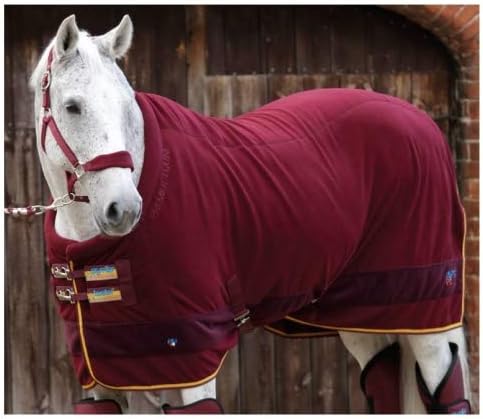 Premier Equine Buster Fleece Cooler Rug Continental Edition Ceiling Size 6'9'', Burgundy