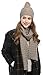 Bienvenu Women Fashion Winter Warm Knitted Scarf and Hat Set Skullcaps,Light Coffee
