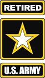 United States Army Star Retired Decal Sticker 5.5