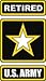 United States Army Star Retired Decal Sticker 5.5