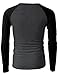 H2H Men's Slim Fit Casual Henley Long Sleeve Baseball Jersey Knit Shirt CHARCOALBLACK US L/Asia XL (CMTTL077)