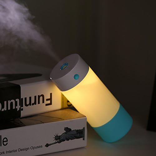 Cool Mist Humidifiers With Night Light, 250ml Aroma Essential Oil Ultrasonic Humidifiers , Four-Color Choice, Auto Shut-off for Bedroom, Car, Home Office Baby Room(Green)