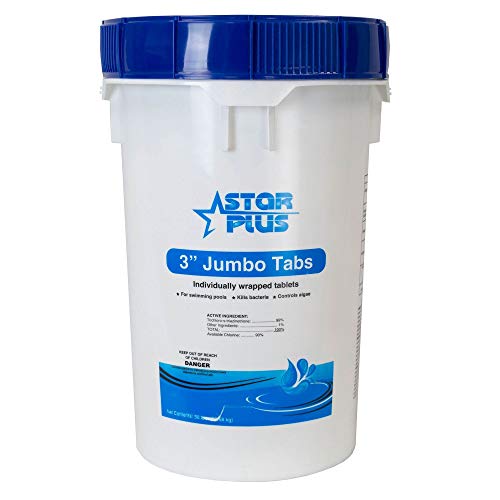 Star Plus 50-Pound Bucket of Swimming Pool/Spa 3-Inch Wrapped Chlorinating Tablets, 50 lbs