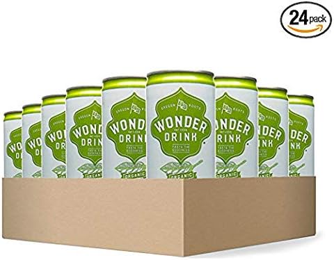 Wonder Drink Kombucha, Organic Asian Pear and Ginger Sparkling Fermented Tea, 8.4oz Can (Pack of 24) (Asian Pear & Ginger, 24 cans- 8.4 ounce)