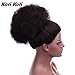 Kori Koli Black Afro Puff Drawstring Ponytail Short Curly Synthetic Hair Bun Updo Hair Extensions with Two Clips