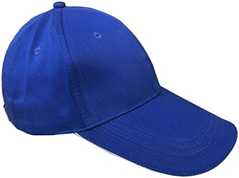 Adjustable Classic Plain Baseball Cap Unisex Cotton Sun Hat for Men and Women (blue)