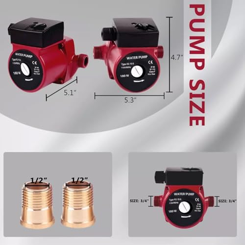 Bomba Presurizadora Automatica 1/6 Hp,110V 180W Presurizador de Agua Alto Voltaje,Bomba Presurizadora Auto y Silenciosa,Agua Mejora la presión Del En Tu Hogar para Riego Regadera Lavadora Baños