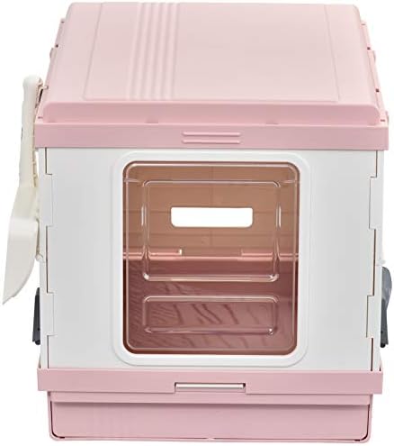 Pawhut Caja de Arena para Gatos Plegable Arenero Portátil Aseo Quita