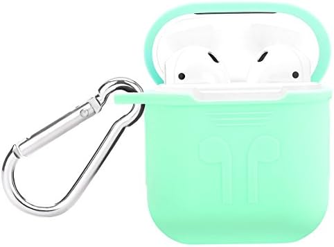HOKTI zz65465456 AirPods Case, Ear Hook, Silicone Protective Case with AirPods Hooks for Apple Charging Case Cover, Shock Proof Protective Cover, Mint Green