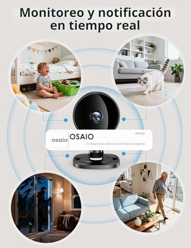 Câmara de vigilância WiFi interior, câmara FHD 1080P para bebés/animais de estimação com deteção de movimento e som AI, visão noturna, áudio bidirecional, app, Alexa e Google Home, pack de 4