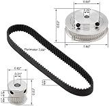 Kaneorooir GT2 Timing Pulley Kit 20T 60T 5mm Bore 200mm 6mm Belt view 4